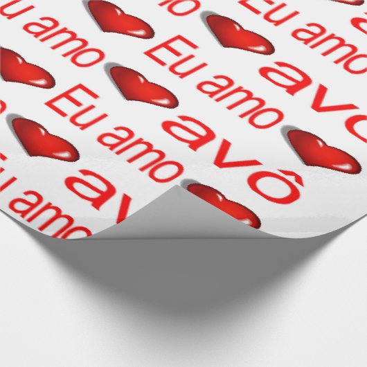 Papier Cadeau Valentine's Day Wrapping Papier Eu amo avô Coeurs (Coin)