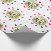 Papier Cadeau Valentine's Day Wrapping Papier Oiseau Vintage (Coin)