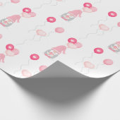 Papier Cadeau Valentines Gnome tenant des ballons (Coin)