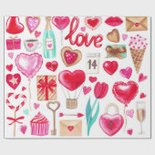 Papier Cadeau Valentines Jour Designs (Plat)