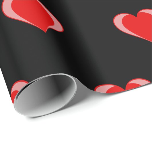 Papier Cadeau valentines mignonnes coeur de jour motif (Coin rond)