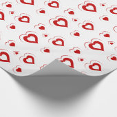Papier Cadeau Valentines Motif de coeur (Coin)