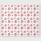 Papier Cadeau Valentines Motif de coeur (Plat)