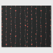 Papier Cadeau Valentines motif de coeur de jour (Plat)