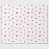 Papier Cadeau Valentines roses coeur motif (Plat)