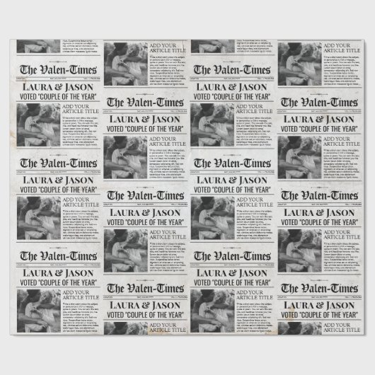 Papier Cadeau Valentines Unique Wrapping Paper Couples (Plat)