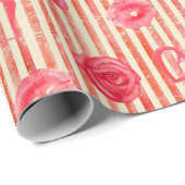 Papier Cadeau Valentines vintages (Coin rond)