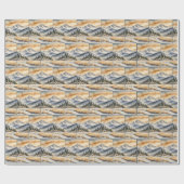 Papier Cadeau Vallée de la montagne d'hiver (Plat)