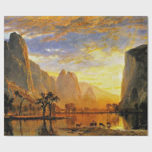 Papier Cadeau Vallée de Yosemite par Albert Bierstadt (Plat)