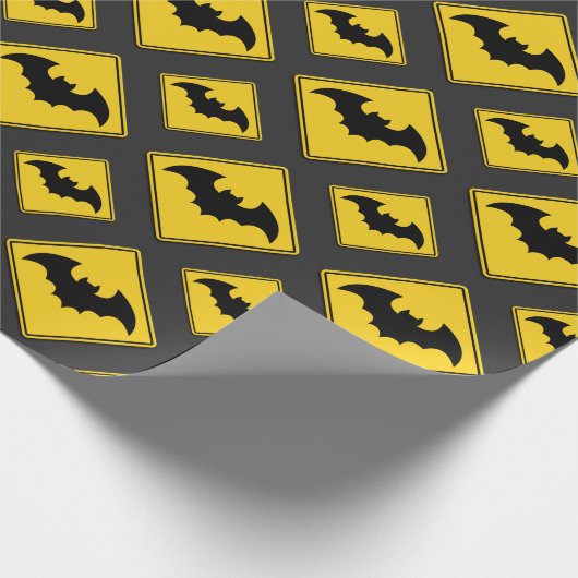 Papier Cadeau Vampire Bat Avertissement Halloween (Coin)