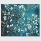 Papier Cadeau Van Gogh Almond Blossoms Dark Turquoise (Plat)