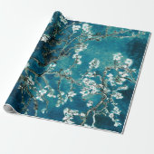 Papier Cadeau Van Gogh Almond Blossoms Dark Turquoise (Déroulé)
