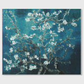 Papier Cadeau Van Gogh Almond Blossoms : Turquoise foncé (Plat)