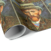 Papier Cadeau Van Gogh - Autoportrait en Casquette gris (Coin rond)