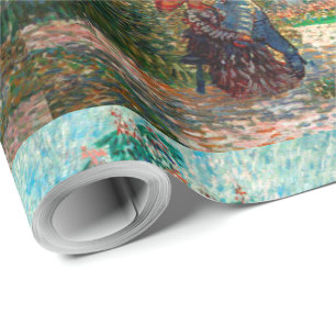 Papier Cadeau Van Gogh Garden à Montmartre avec des amoureux