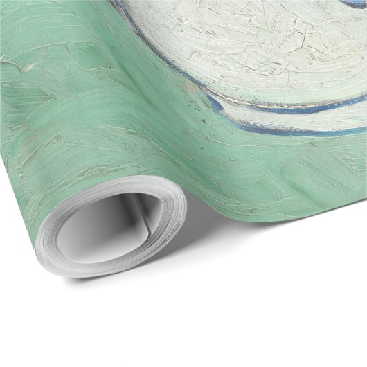 Papier Cadeau Van Gogh Iris Vase Peinture Impressionnisme (Coin rond)