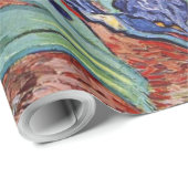 Papier Cadeau Van Gogh Irises Peinture impressionniste (Coin rond)