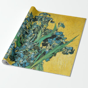 Papier Cadeau Van Gogh Irises Vase Yellow Floral Peinture