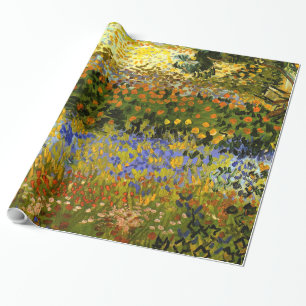 Papier Cadeau Van Gogh - Jardin de fleurs à Arles