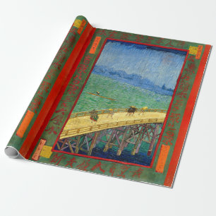 Papier Cadeau Van Gogh Le Pont sous la Pluie d'après Hiroshige