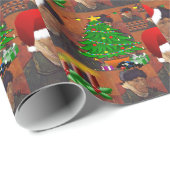 Papier Cadeau van gogh noël (Coin rond)