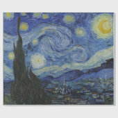 Papier Cadeau Van Gogh, Starry Nigh, peinture classique (Plat)