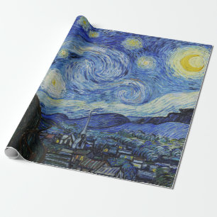 Papier Cadeau Van Gogh Starry Peinture nocturne
