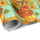 Papier Cadeau Van Gogh - Twelve Sunflowers (Coin rond)