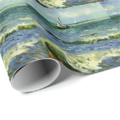 Papier Cadeau Van Gogh - Un bateau de pêche en mer, (Coin rond)