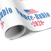 Papier Cadeau Vance Rubio 2028 (flag) (Coin rond)
