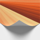 Papier Cadeau Vanille rouge orange Abstraite moderne Fractale gr (Coin)