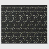 Papier Cadeau Vanille Vanillin Formule chimique moléculaire (Plat)