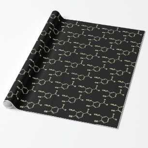 Papier Cadeau Vanille Vanillin Formule chimique moléculaire