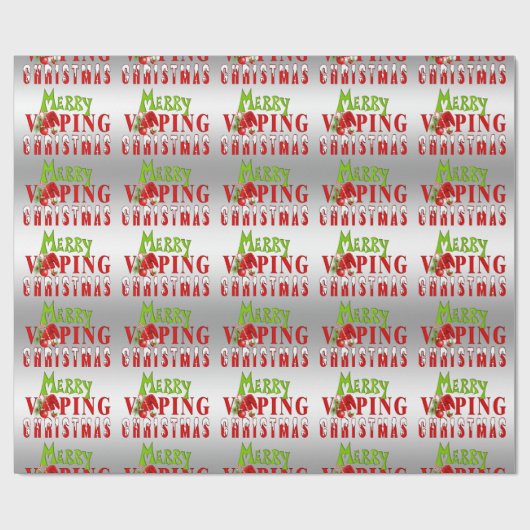 Papier Cadeau VAPE | Joyeux Noël Vaping (Plat)