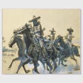 Papier Cadeau "Vaqueros" Art occidental de Charles M Russell (Plat)