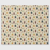 Papier Cadeau Variétés de scarabée (Plat)