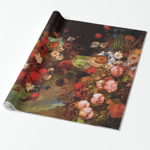 Papier Cadeau Vase avec des pavots, des fleurs de Cornouailles,