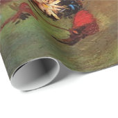 Papier Cadeau Vase avec des pavots, des fleurs de cornouiller, d (Coin rond)