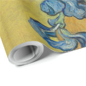 Papier Cadeau Vase Van Gogh avec Iris Classic Impressionnisme (Coin rond)