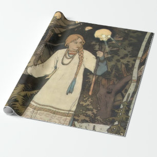 Papier Cadeau Vasilisa le Beau à la cabane de Baba Yaga - I