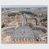 Papier Cadeau Vatican, Italie : Vue aérienne Carré de Saint-Pier (Plat)