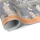 Papier Cadeau Vatican, Italie : Vue aérienne Carré de Saint-Pier (Coin rond)