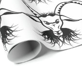 Papier Cadeau Vecteur de mal de diable de Satan de chèvre (Coin rond)