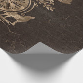 Papier Cadeau Végétarienne - Ornement de boussole viking (Coin)