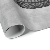 Papier Cadeau Vegvisir avec Ouroboros et runes - niveaux de gris (Coin rond)