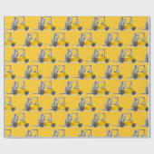 Papier Cadeau Véhicule de construction de chariots élévateurs ja (Plat)