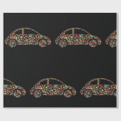 Papier Cadeau Véhicule électrique Floral (Plat)