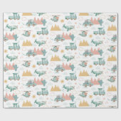 Papier Cadeau Véhicule pour enfants | Boys Anniversaire Transpor (Plat)