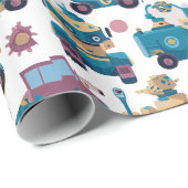 Papier Cadeau Véhicules Imaginaires (Coin rond)