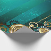 Papier Cadeau Veille bijoux Steampunk sur un Arrière - plan vert (Coin)